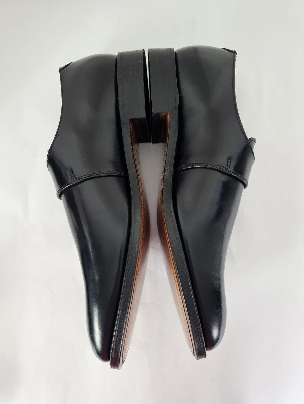 Charles Tyrwhitt Black Leather Single Monk Strap Dress Shoes Size US 10.5/UK 10